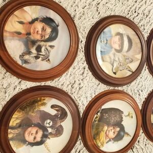 Rustic Wall Art Set with Brown Frames